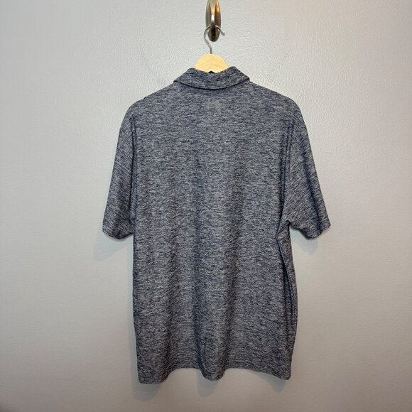 UNDER ARMOUR heather blue short sleeve loose fit golf polo size L - Picture 5 of 6